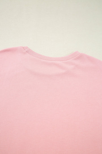 Apricot Pink Half Sleeve T-Shirt & Cargo SweatTrousers Set eAura