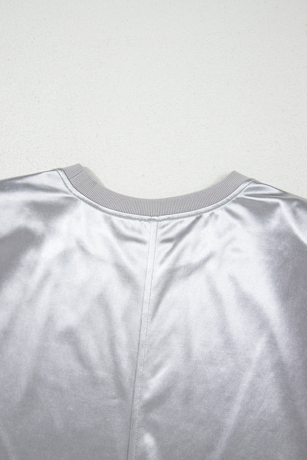 Silver Metallic Crew Neck Sleeveless Top eAura