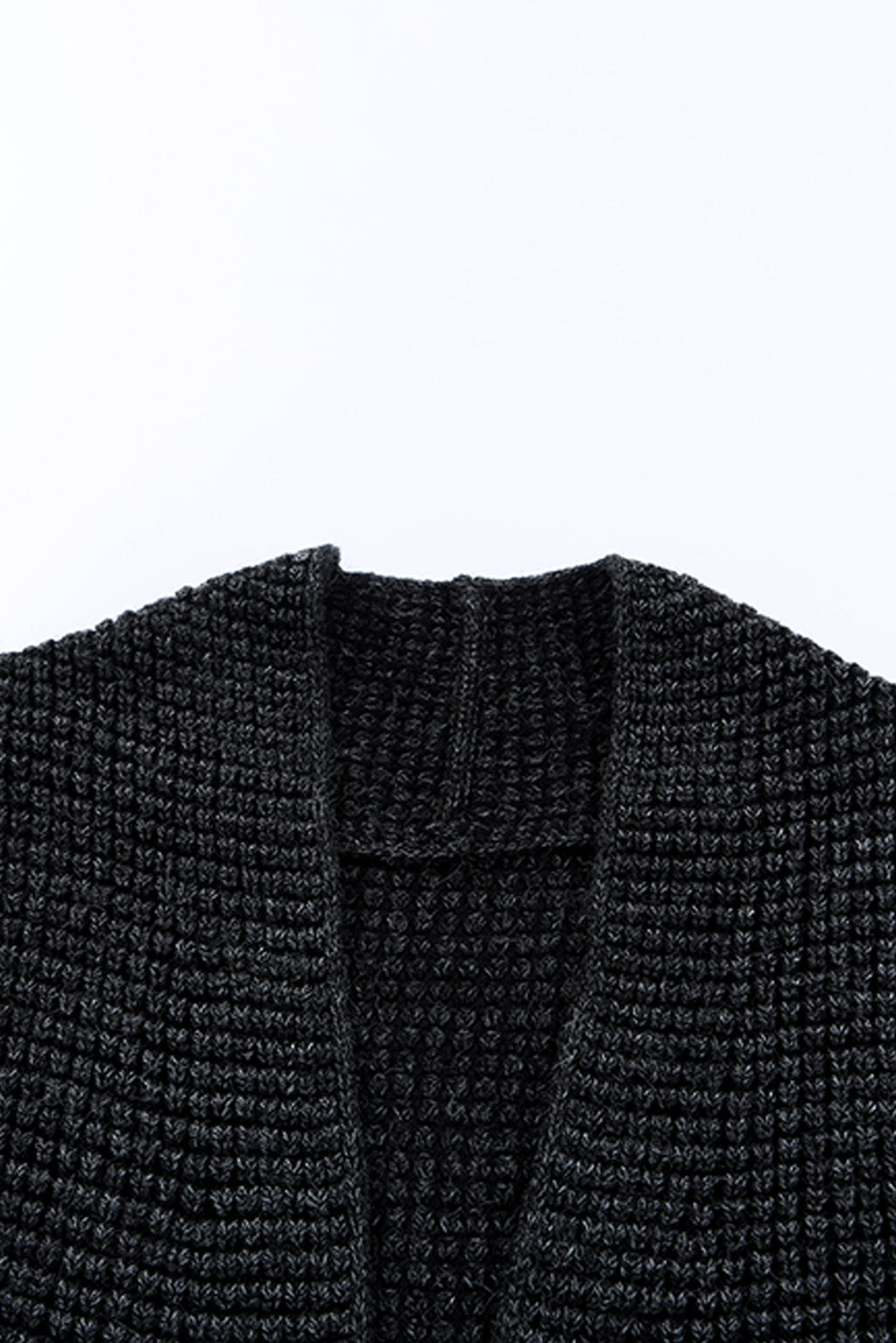 Apricot Plaid Knitted Long Open Front Cardigan eAura