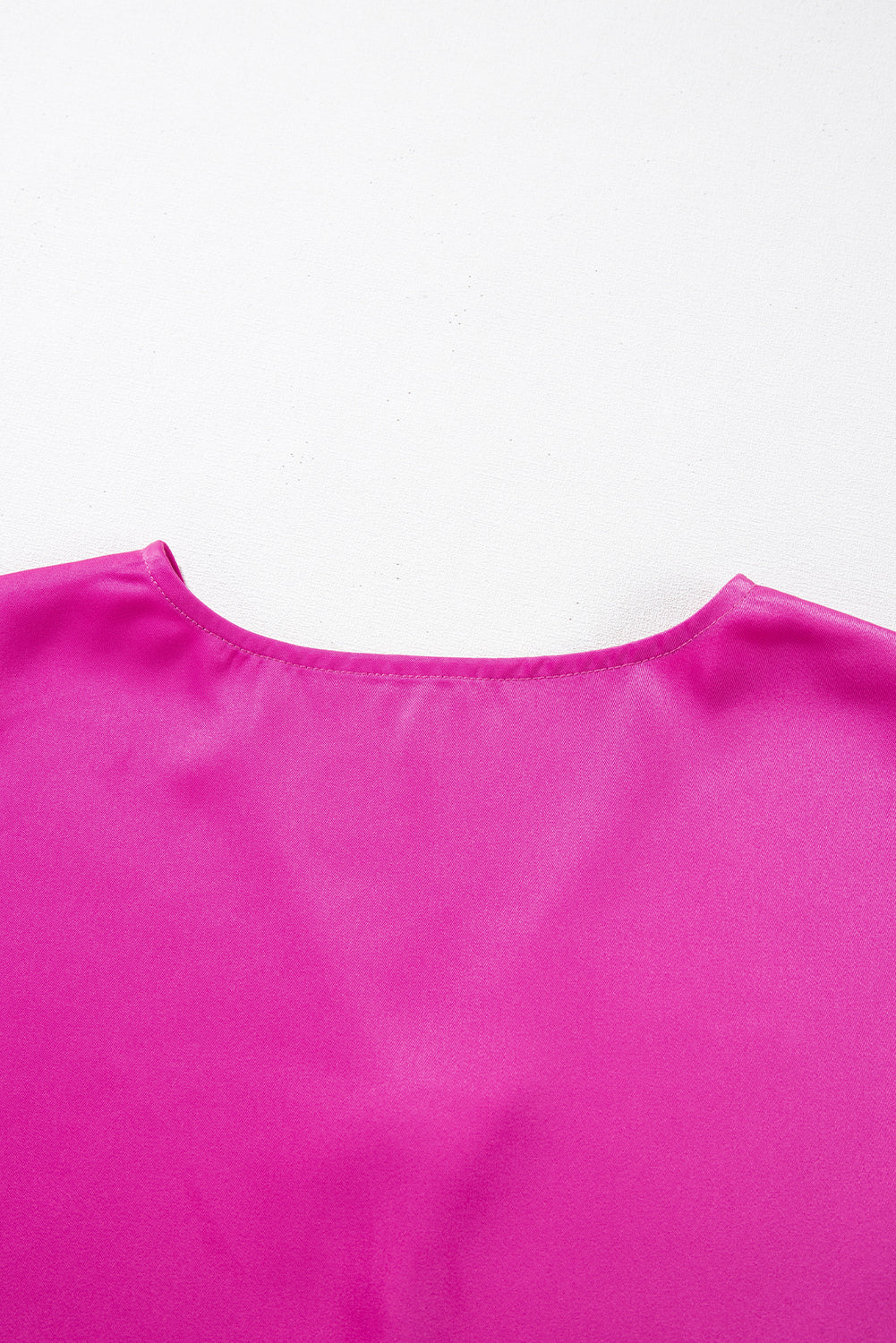Bright Pink Silky V Neck Dolman Blouse eAura