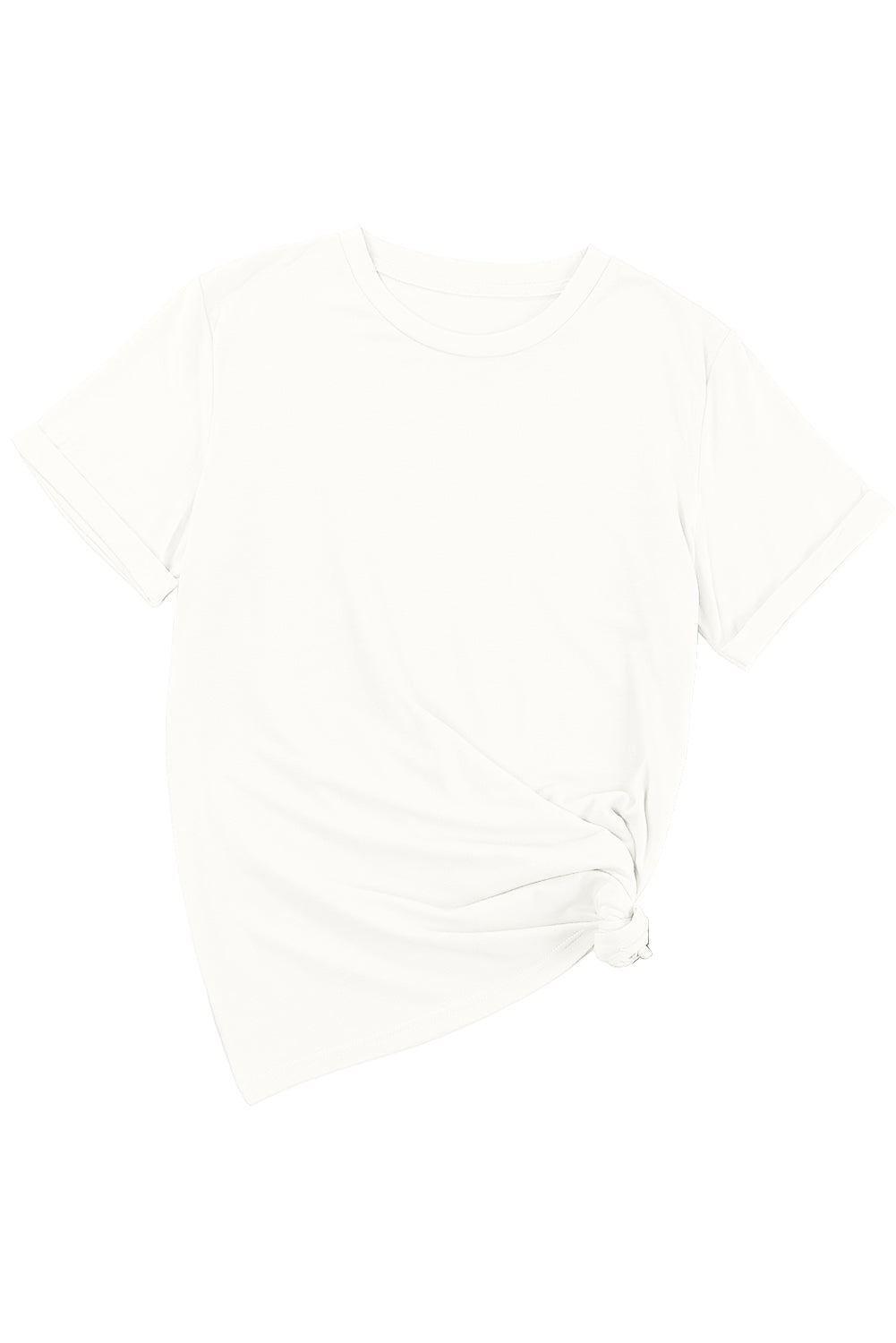 Casual Plain Crew Neck Tee T-Shirt Dear-Lover Dropshipping