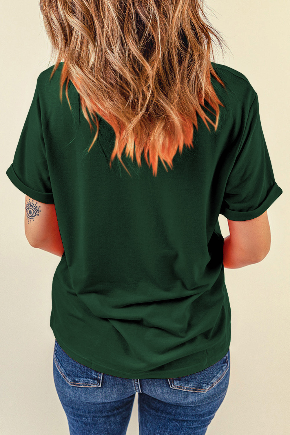 Casual Plain Crew Neck Tee T-Shirt Dear-Lover Dropshipping