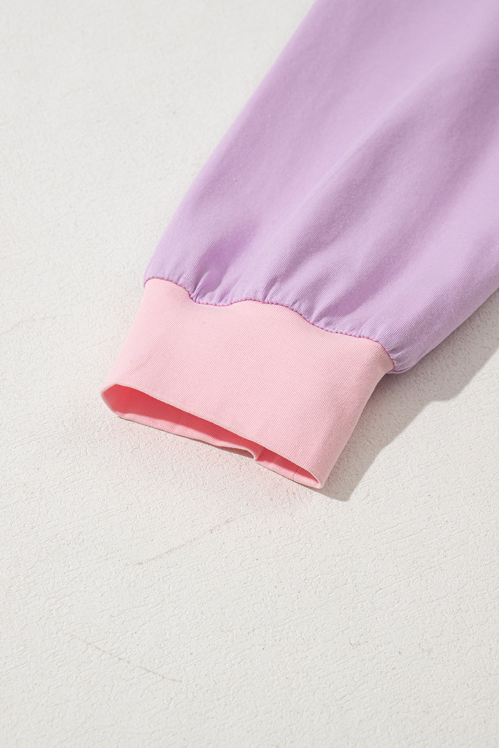 Pink Colourblock Long Sleeve Buttons Henley Top eAura