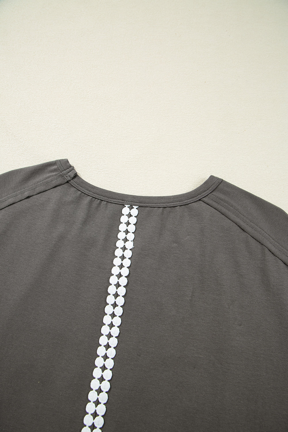 Bow Raw Edge Drop Shoulder Casual T Shirt eAura