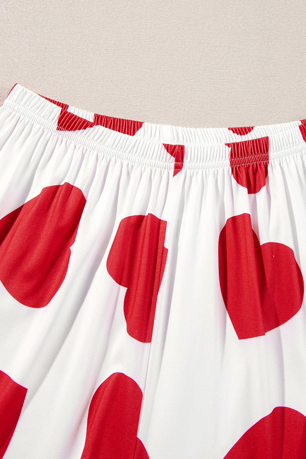 Pink Ruffled Tank Top And Heart Print Trousers Pyjamas eAura