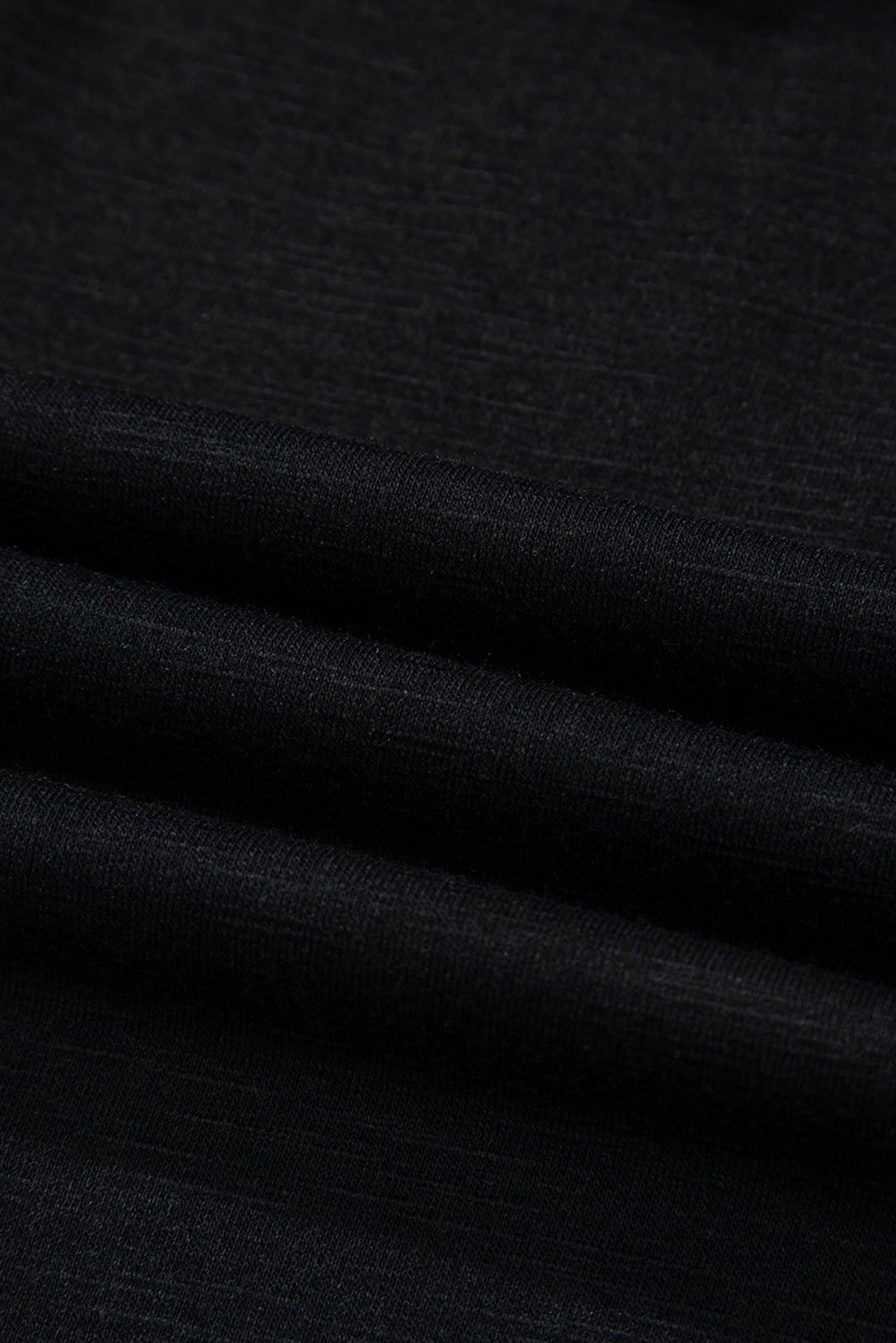 Black Shirred Yoke Notched V-Neck Tank Top eAura