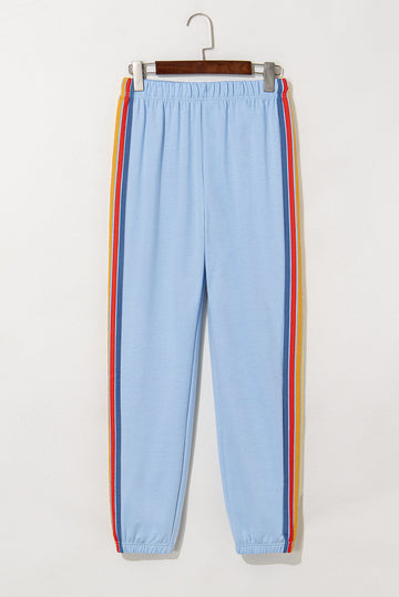 Light Blue Counting Rainbows High Waist SweatTrousers eAura