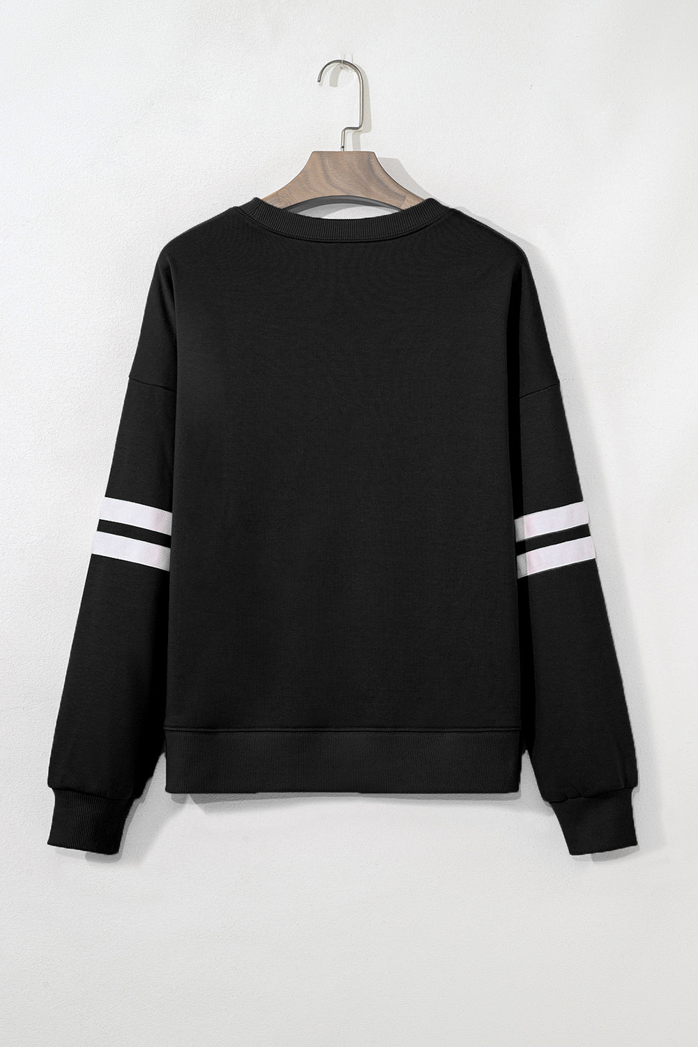 Striped Detail Drop Shoulder Oversized Sweatshirt eAura
