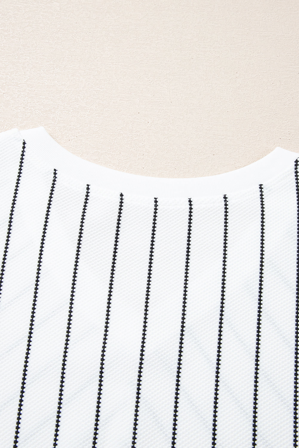 Black Stripe Chevron Striped V Neck Long Sleeve Casual Top eAura