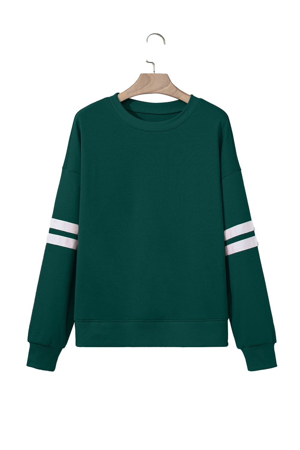 Striped Detail Drop Shoulder Oversized Sweatshirt eAura