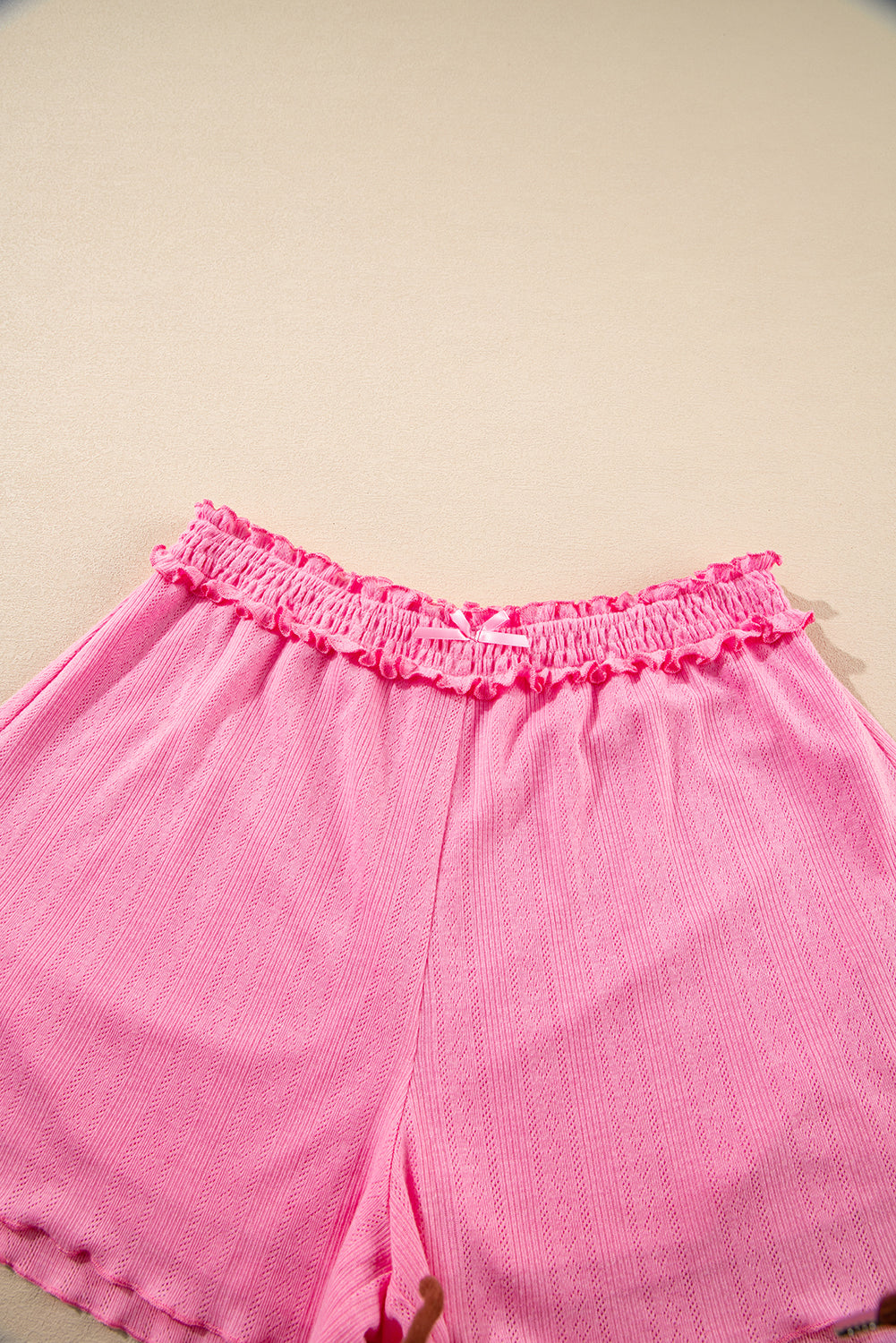 Delicate Texture Cropped Cami Shorts and Cardigan 3pcs Lounge Set eAura