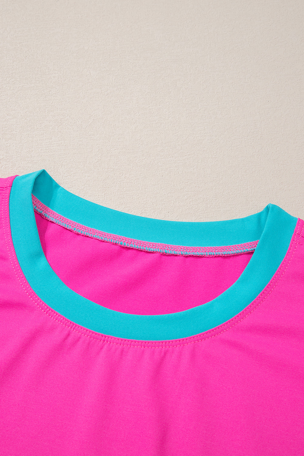 Blue Contrast Trim Cap Sleeve Tee Shorts Set Co-ord eAura