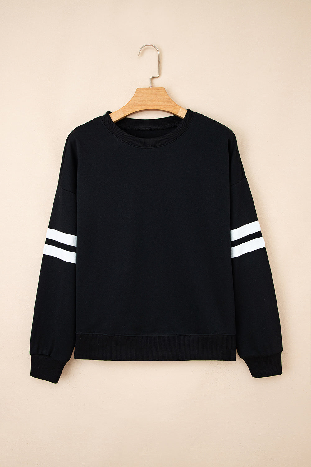 Striped Detail Drop Shoulder Oversized Sweatshirt eAura