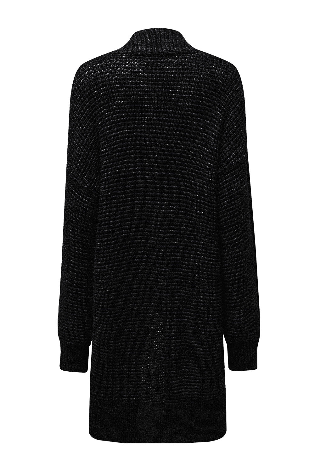 Apricot Plaid Knitted Long Open Front Cardigan eAura