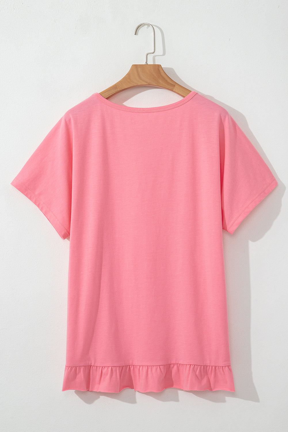 Frilled Hem Loose T-Shirt eAura