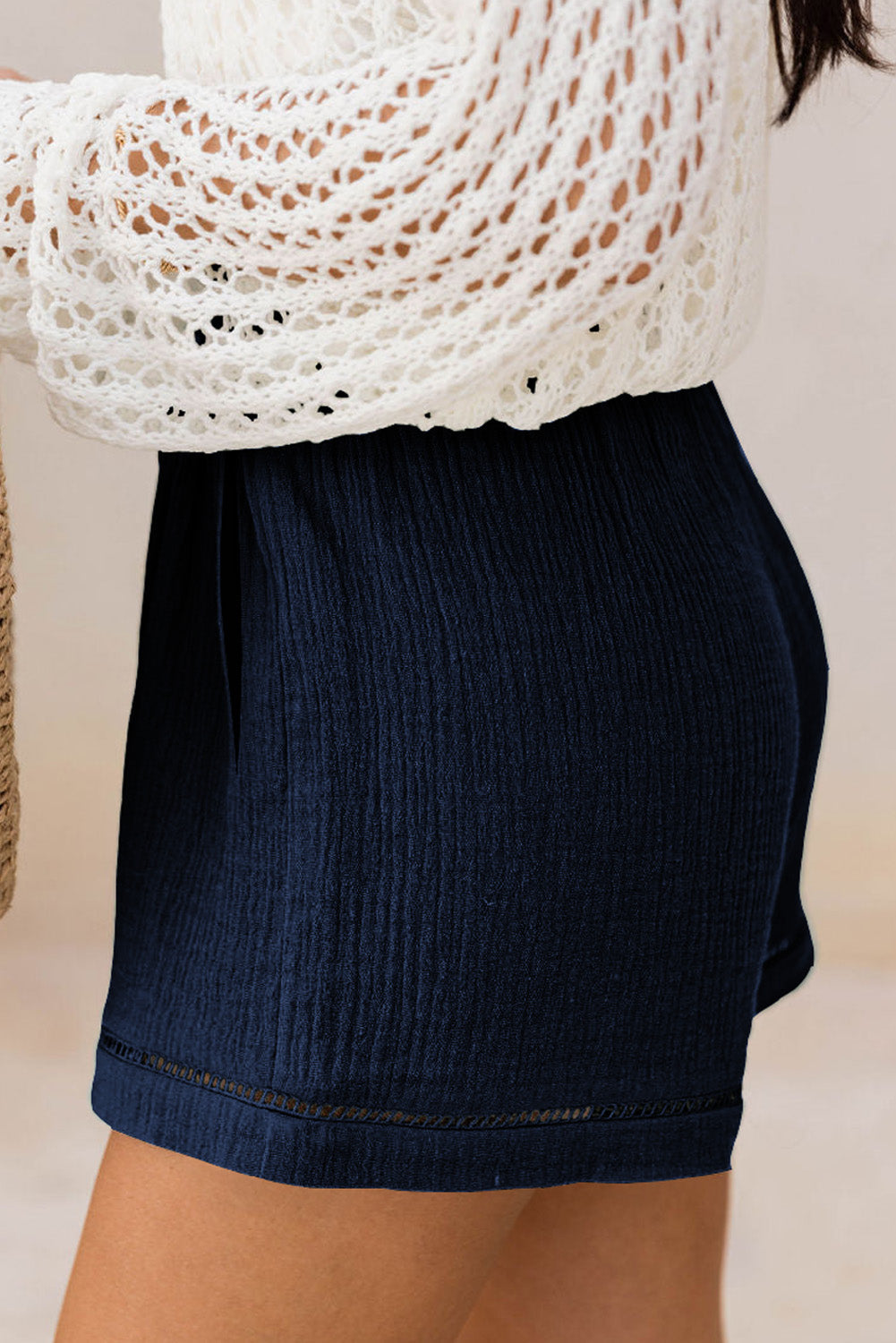 Cotton Gauze Paper-bag Shorts eAura