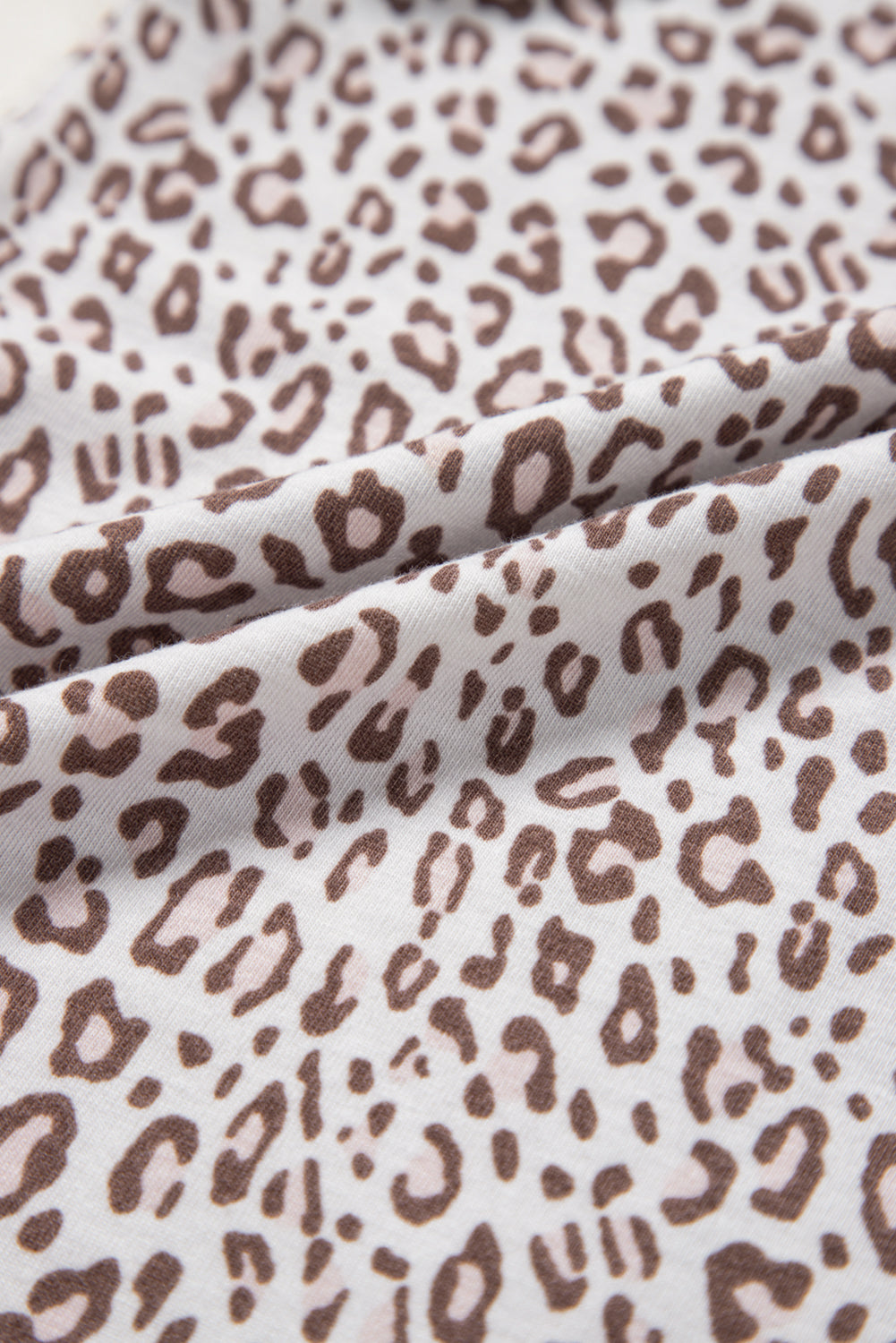 White Leopard Print Long Sleeve and Trousers Pyjamas Set eAura