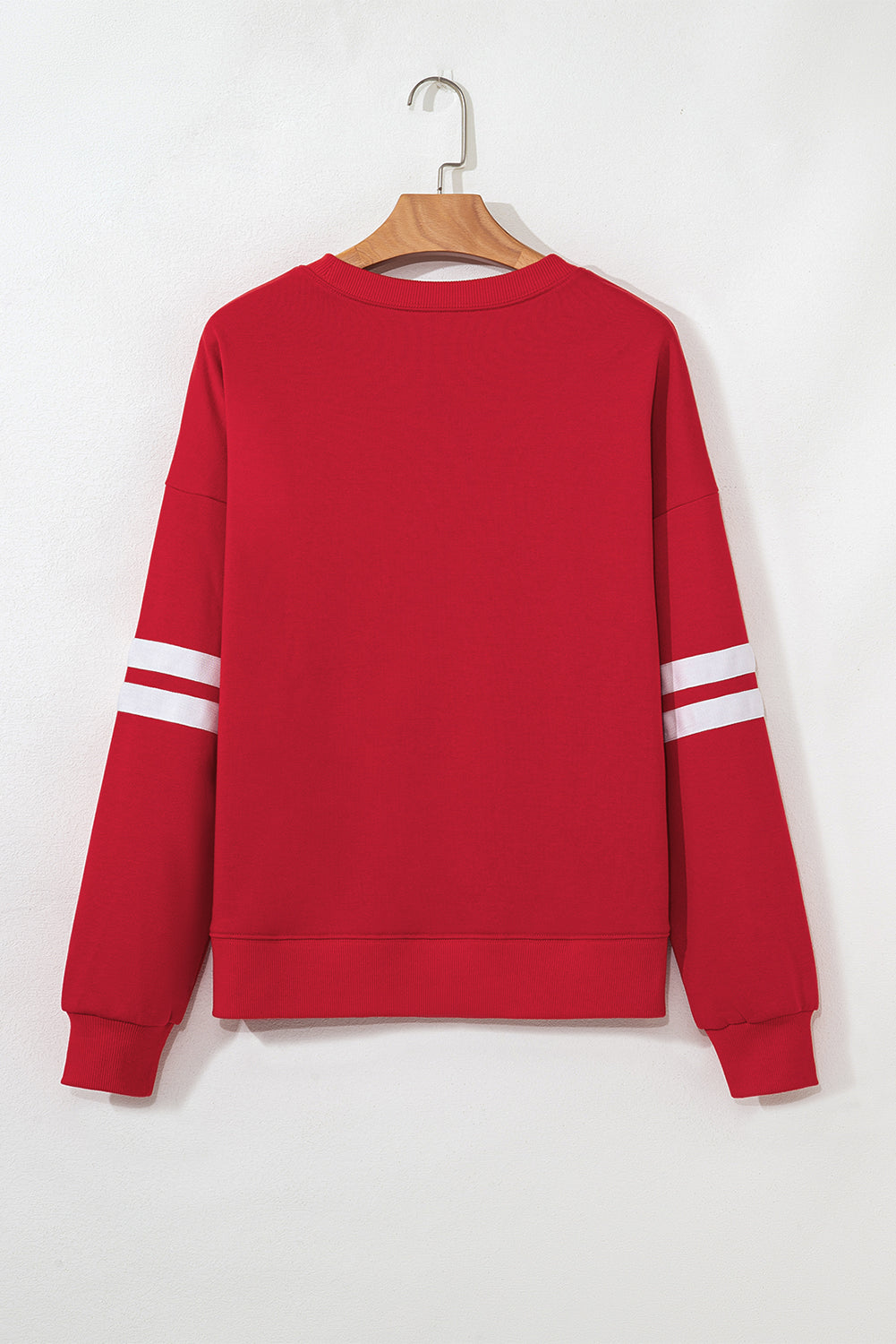 Striped Detail Drop Shoulder Oversized Sweatshirt eAura