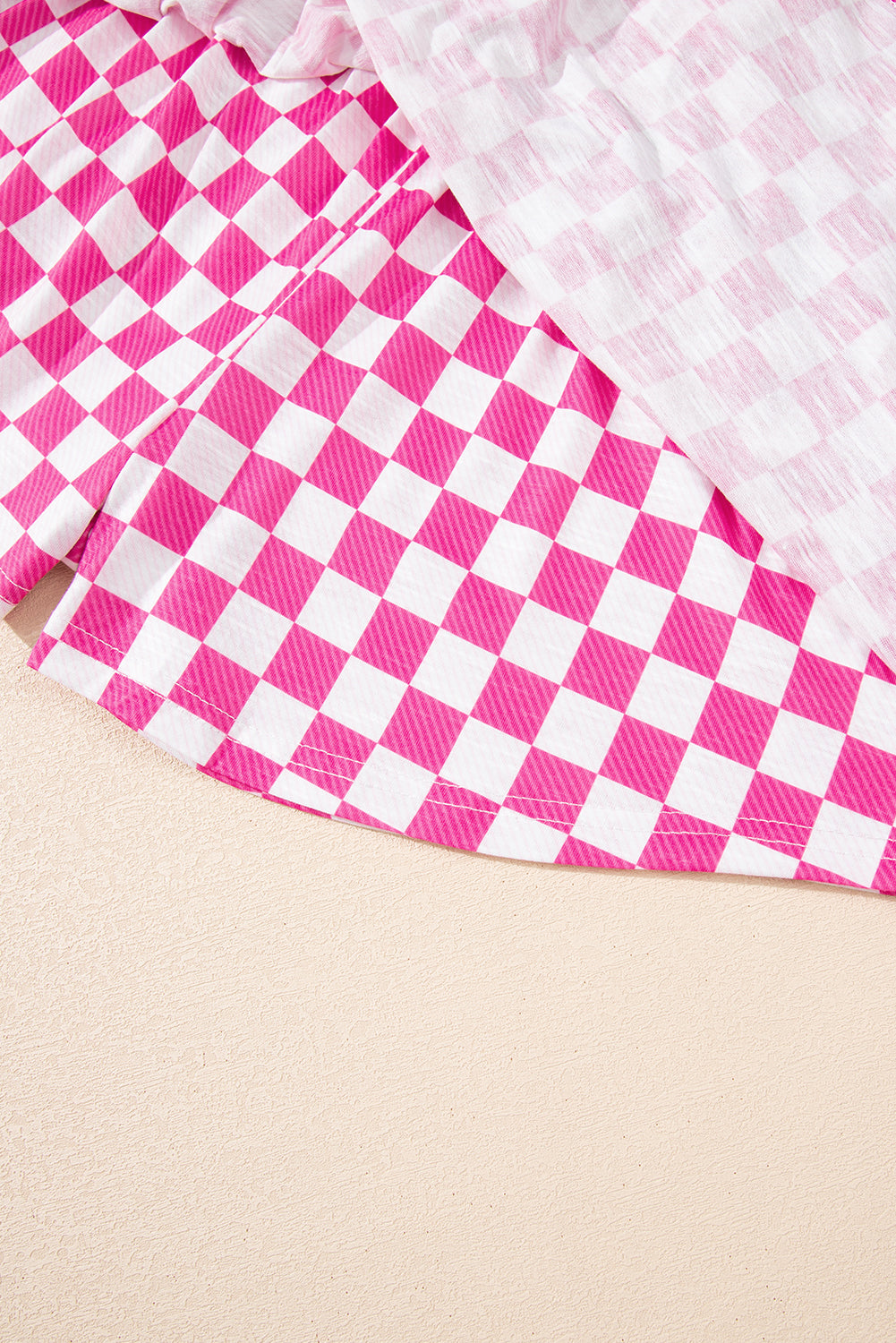 Checkerboard T Shirt and High Waist Skorts 2 Piece Co-ord Outfit eAura
