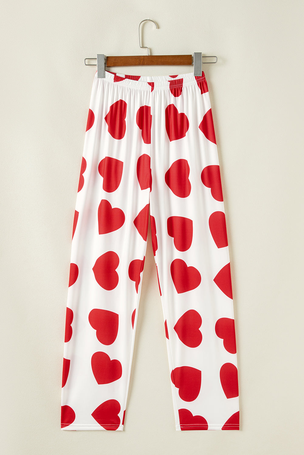 Pink Ruffled Tank Top And Heart Print Trousers Pyjamas eAura