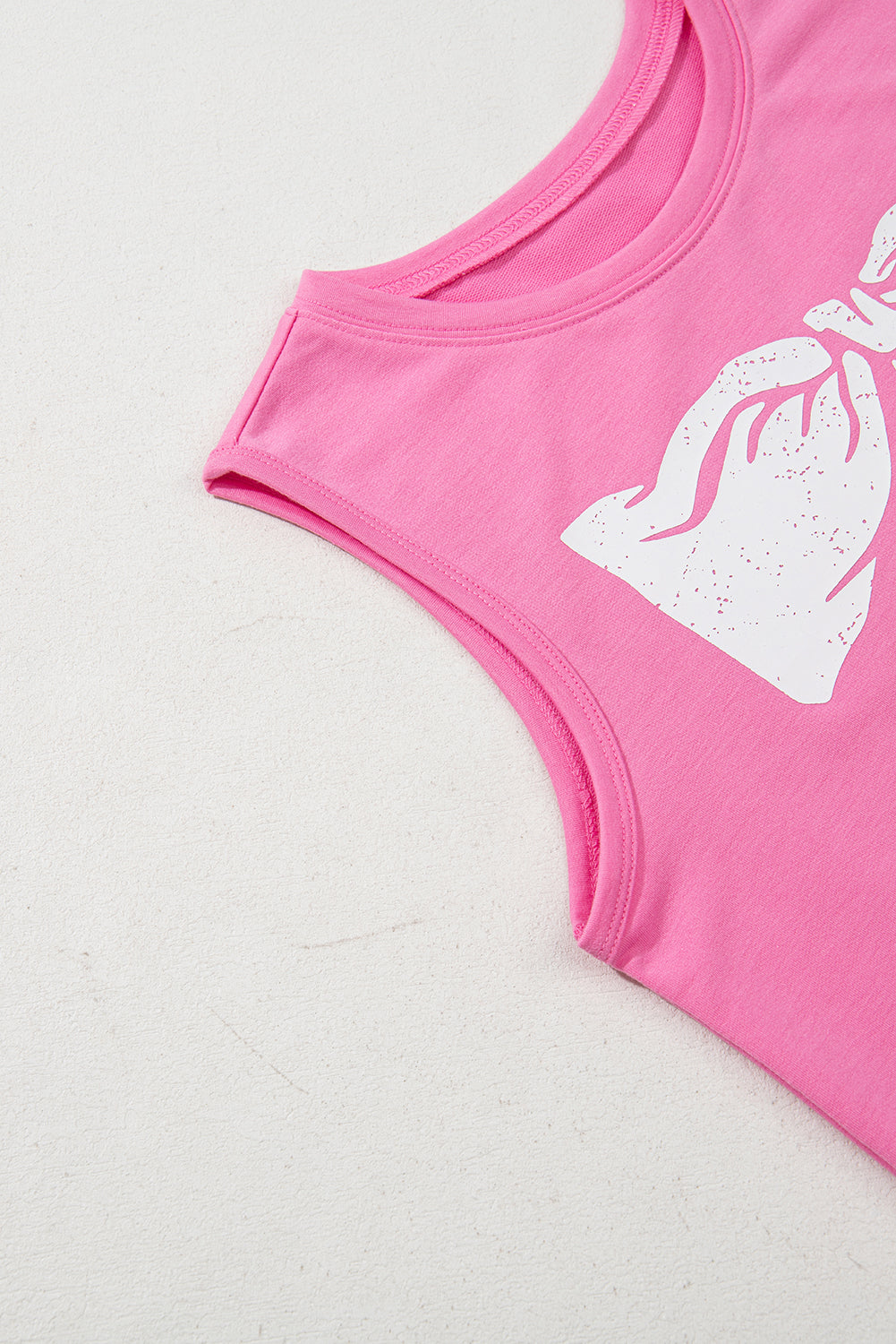 Sachet Pink Bow Print Boxy Fit Tank Top eAura
