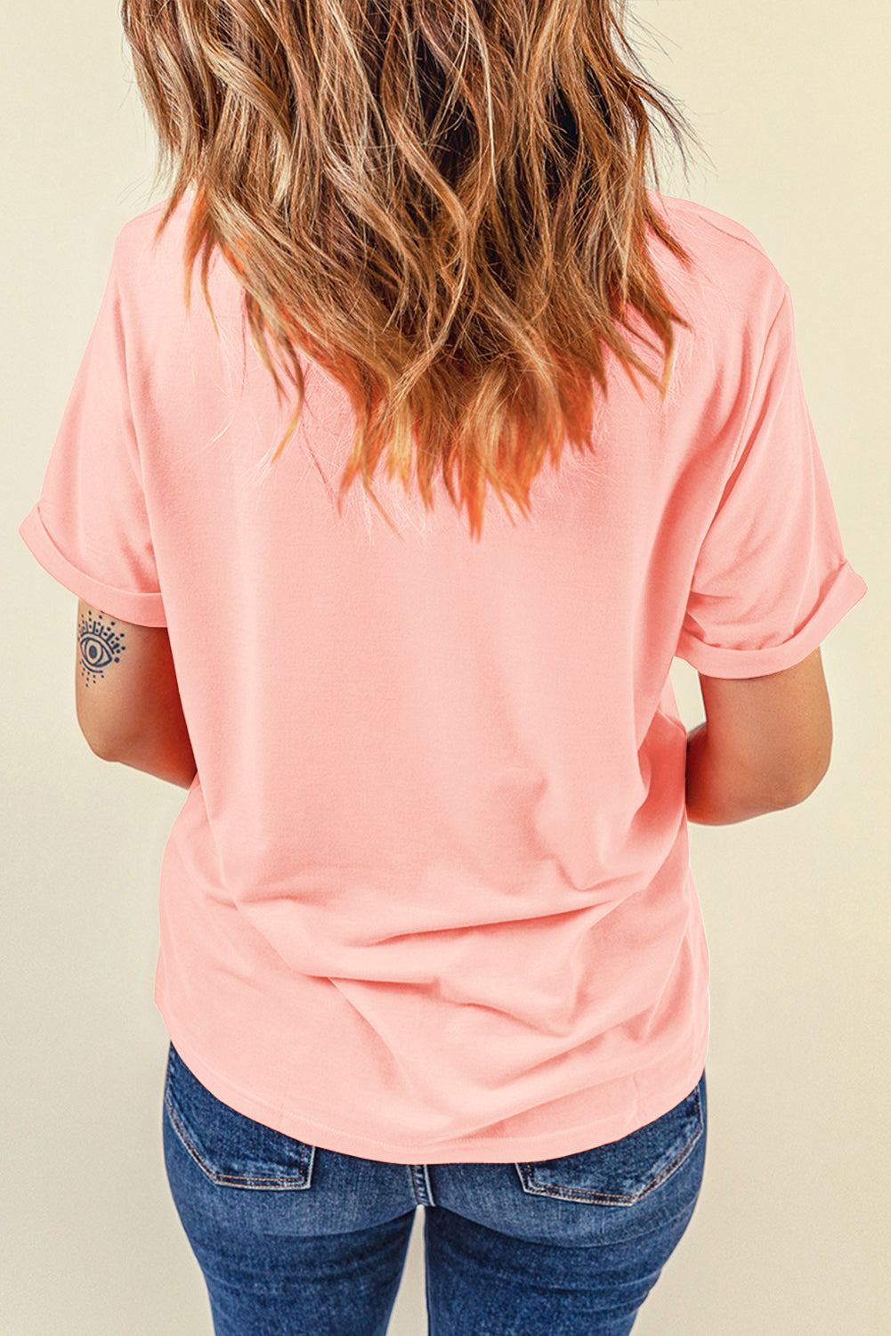 Casual Plain Crew Neck Tee T-Shirt Dear-Lover Dropshipping