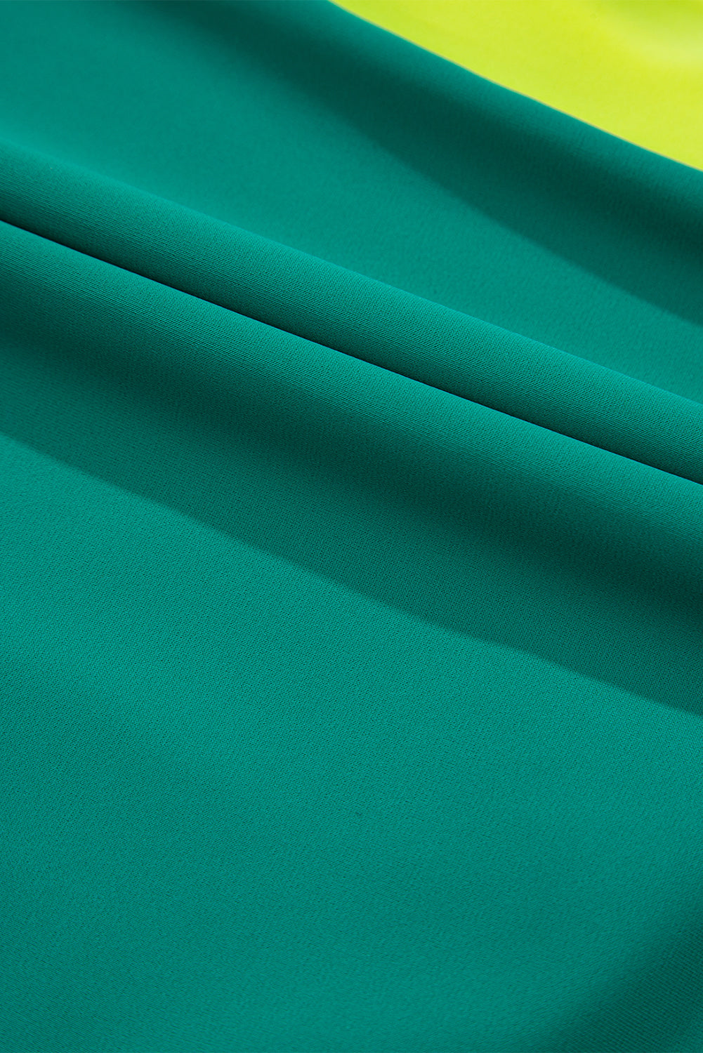 Sea Green Contrast Trim Colourblock Patchwork High Waisted Bikini eAura