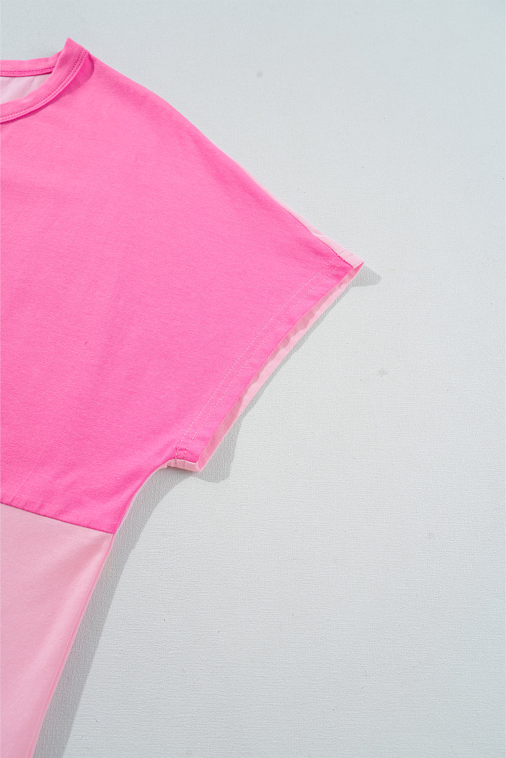 Pink Two Tone Half Buttons Collared T Shirt eAura