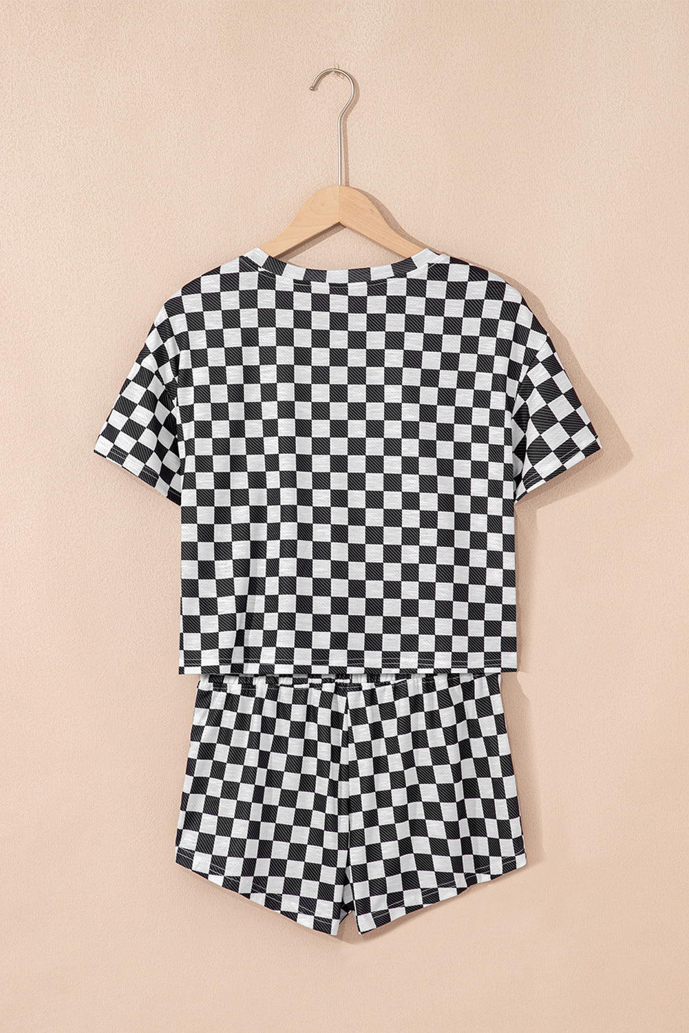 Checkerboard T Shirt and High Waist Skorts 2 Piece Co-ord Outfit eAura