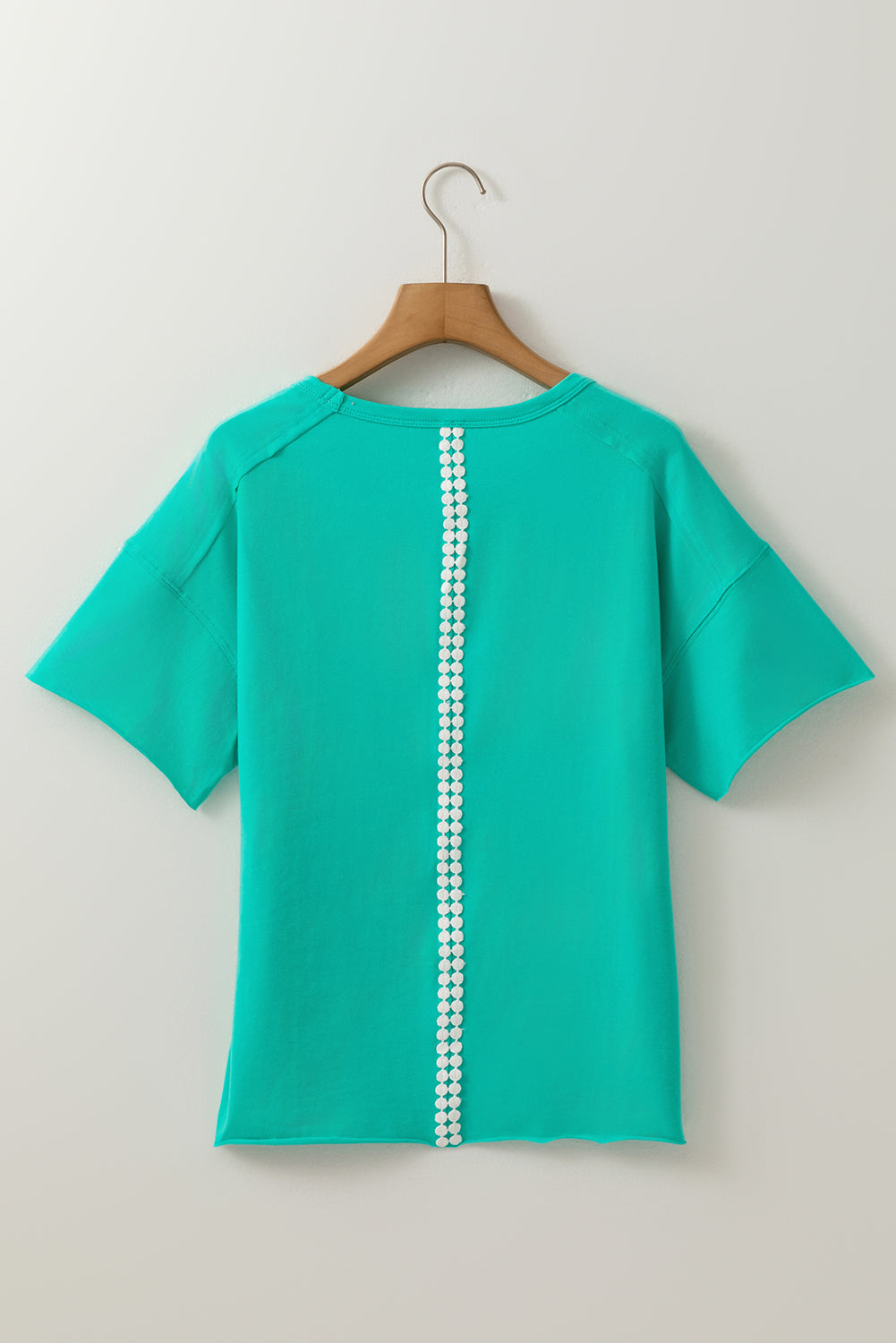 Bow Raw Edge Drop Shoulder Casual T Shirt eAura