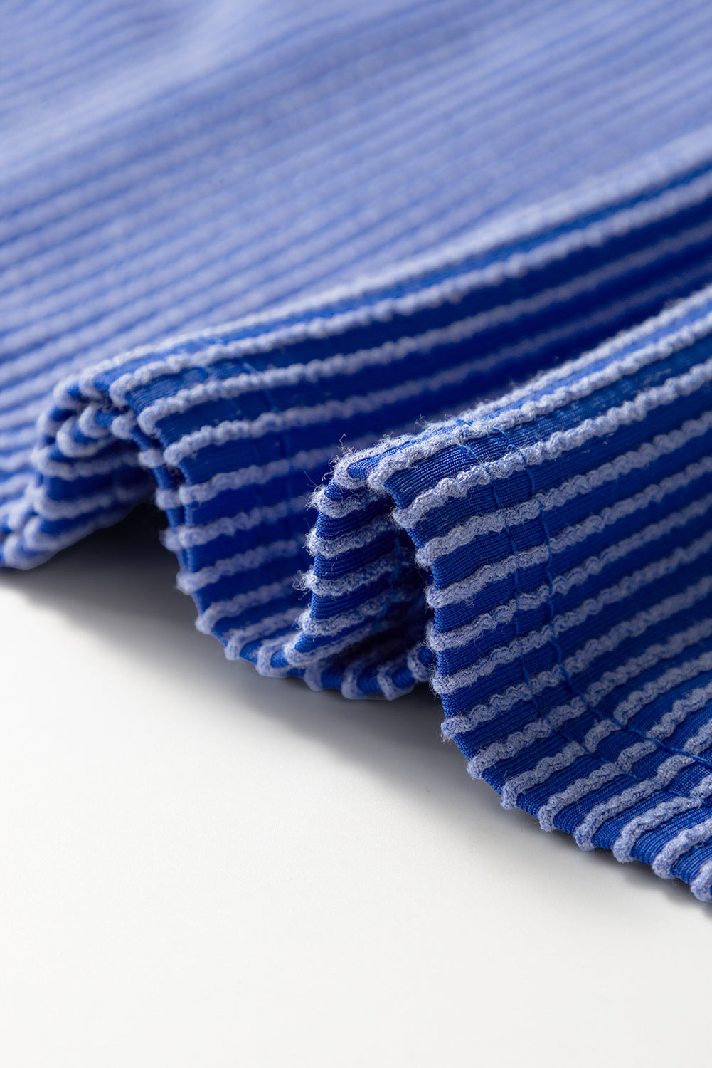 Textured Knit Exposed Stitching T-shirt eAura