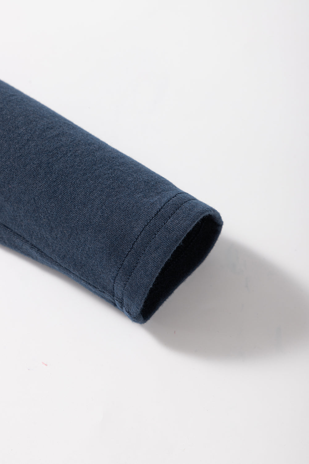 Dirty blue Notch V Neck Pocket Patched Long Sleeve T Shirt eAura