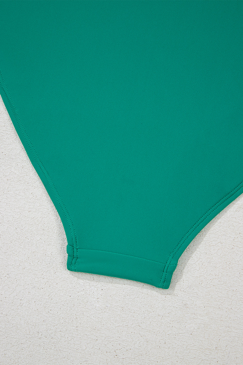 Sea Green Contrast Trim Colourblock Patchwork High Waisted Bikini eAura