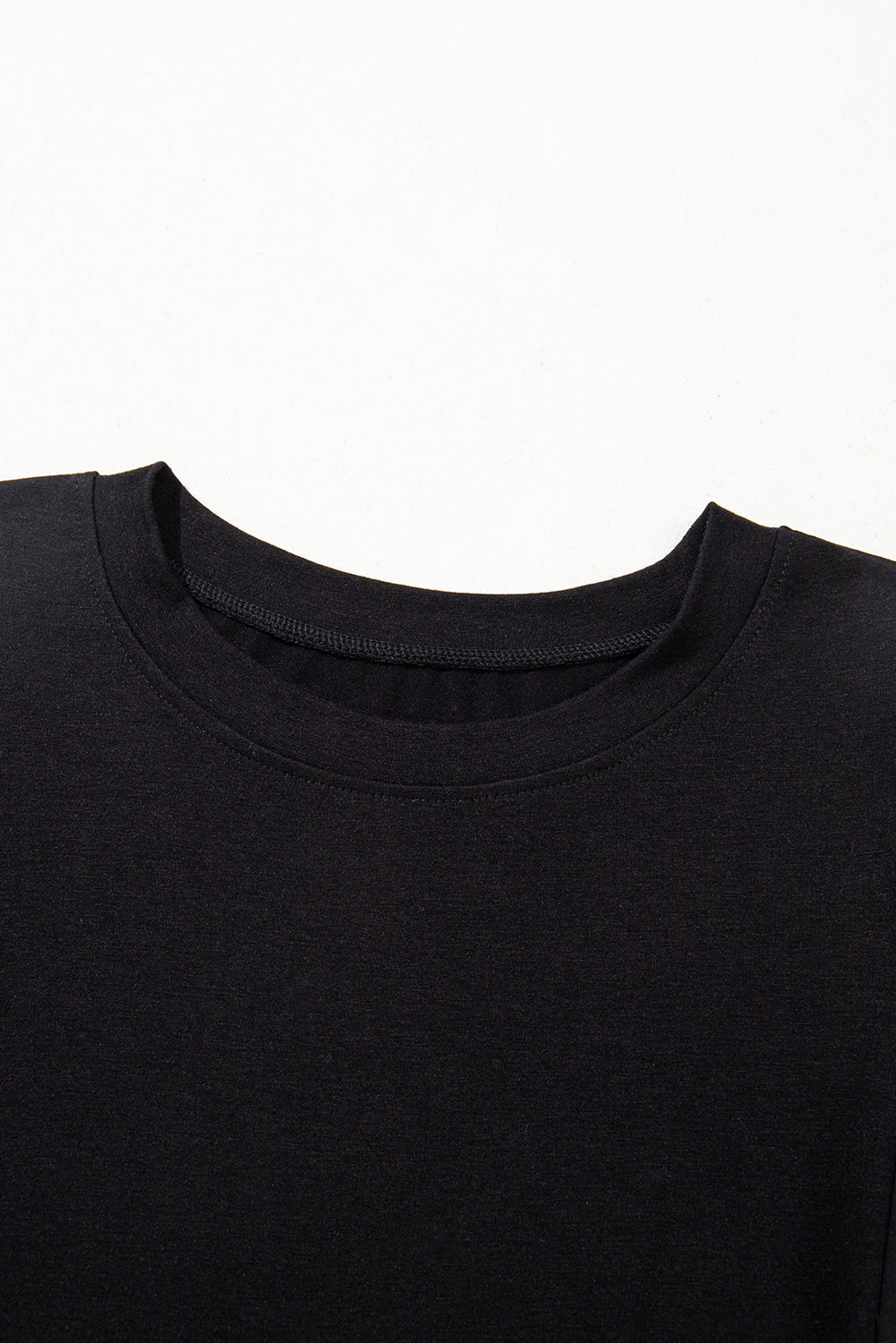Black Hollow Out Embroidered Short Sleeve Top eAura