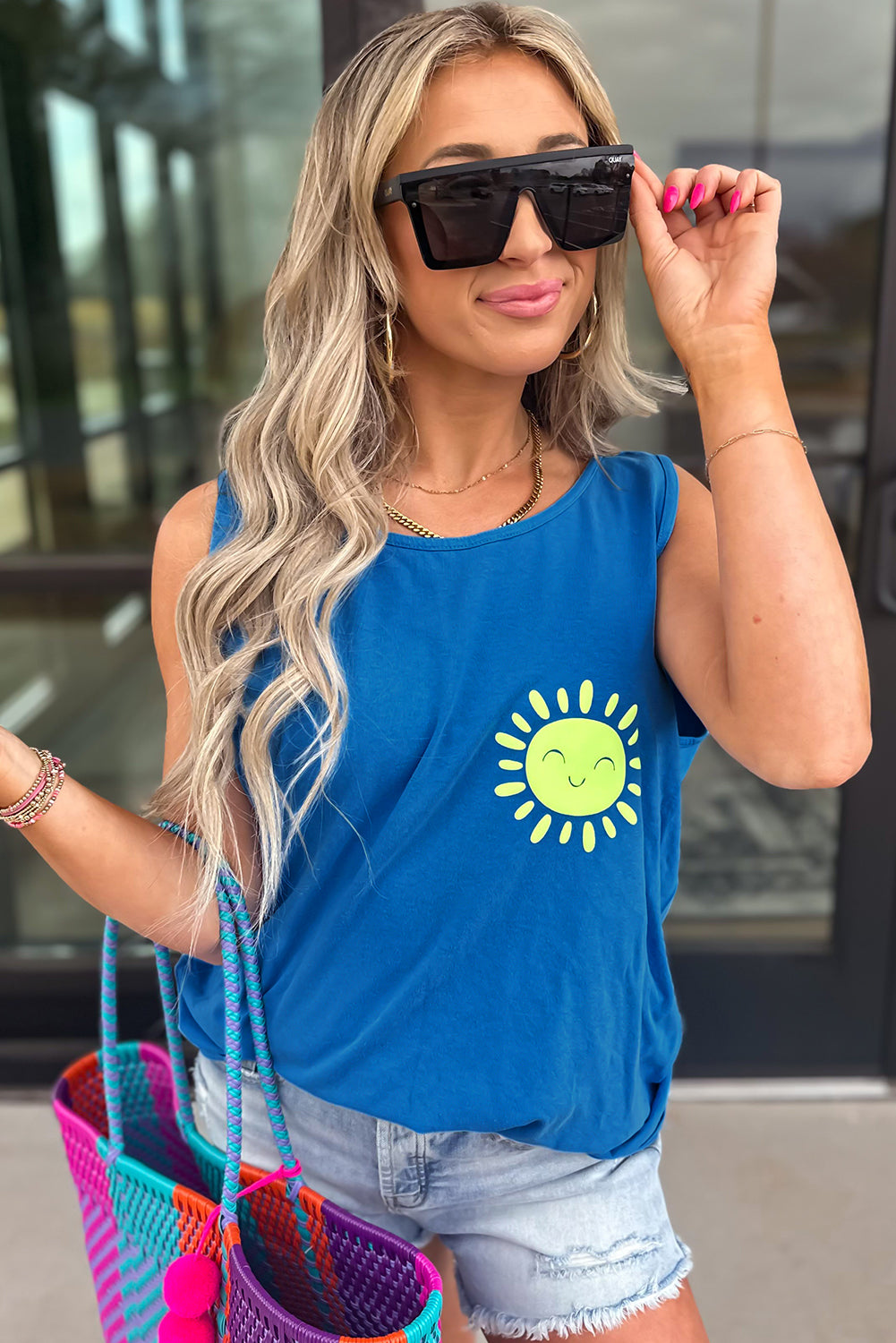Flower Graphic Casual Tank Top eAura
