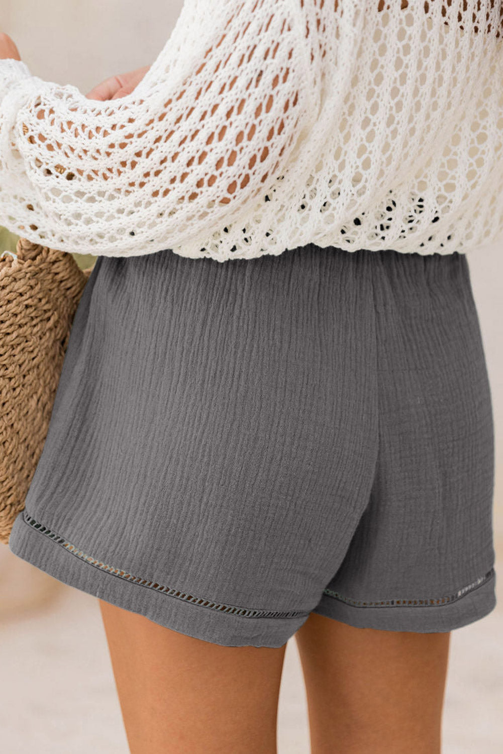 Cotton Gauze Paper-bag Shorts eAura