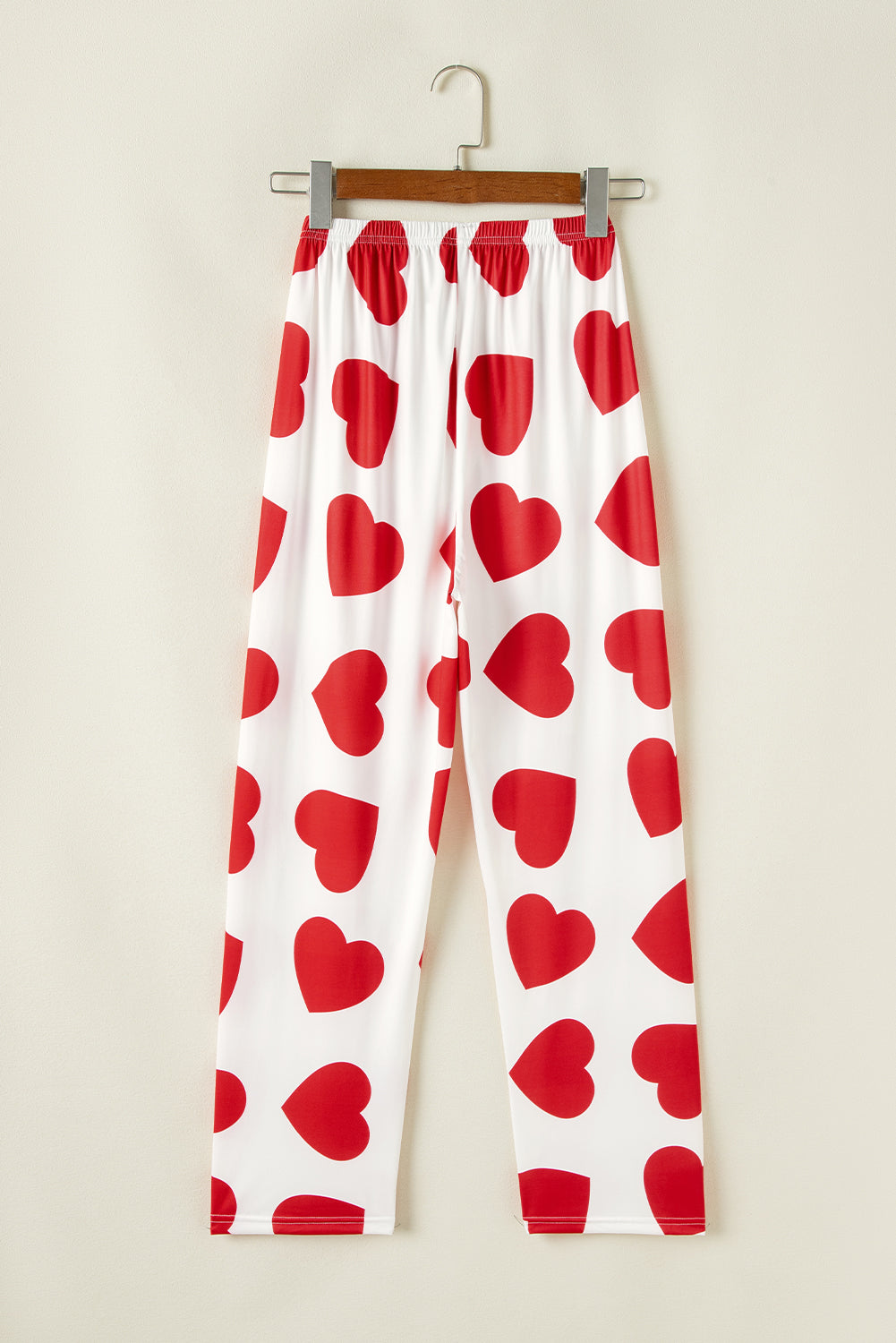 Pink Ruffled Tank Top And Heart Print Trousers Pyjamas eAura