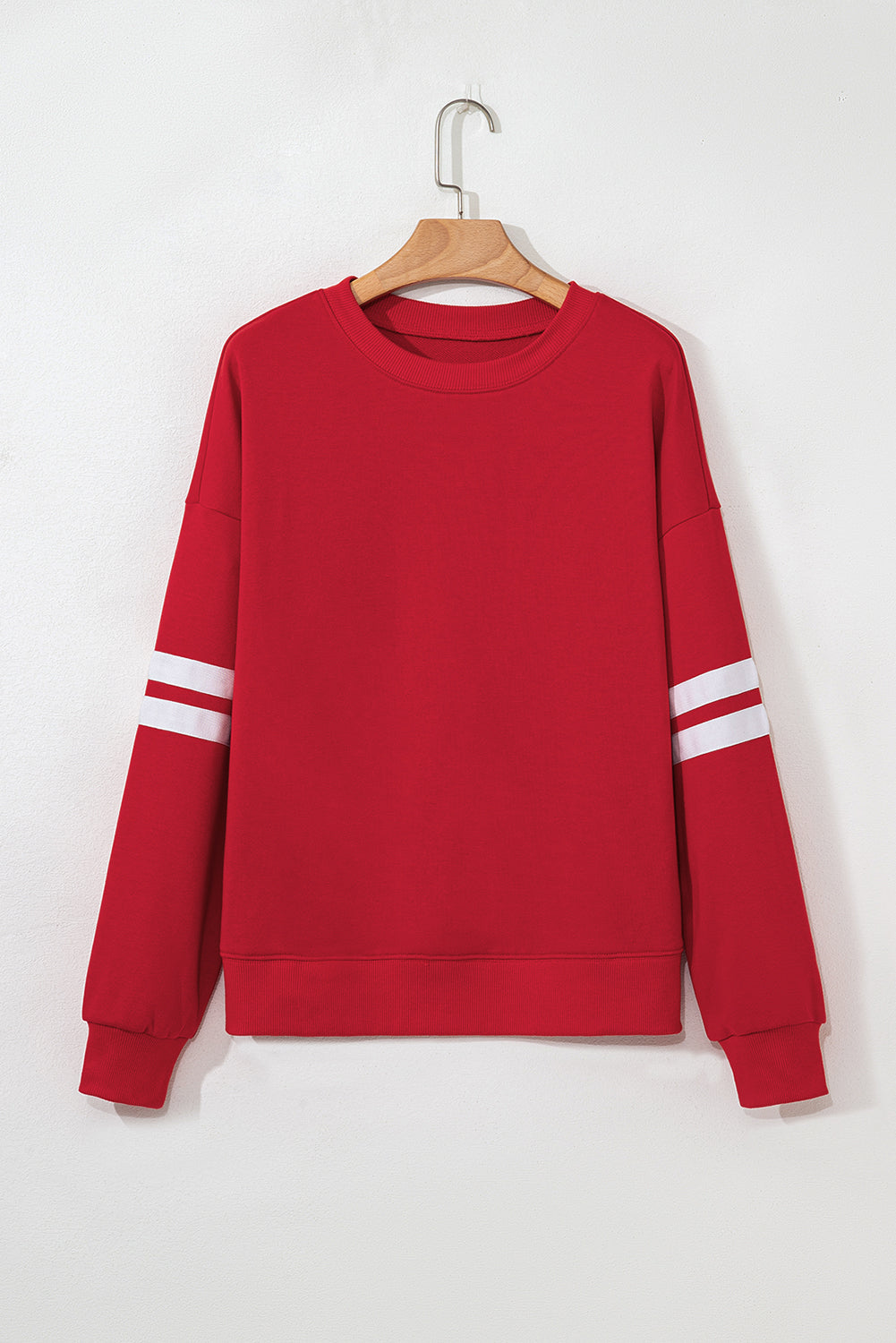 Striped Detail Drop Shoulder Oversized Sweatshirt eAura
