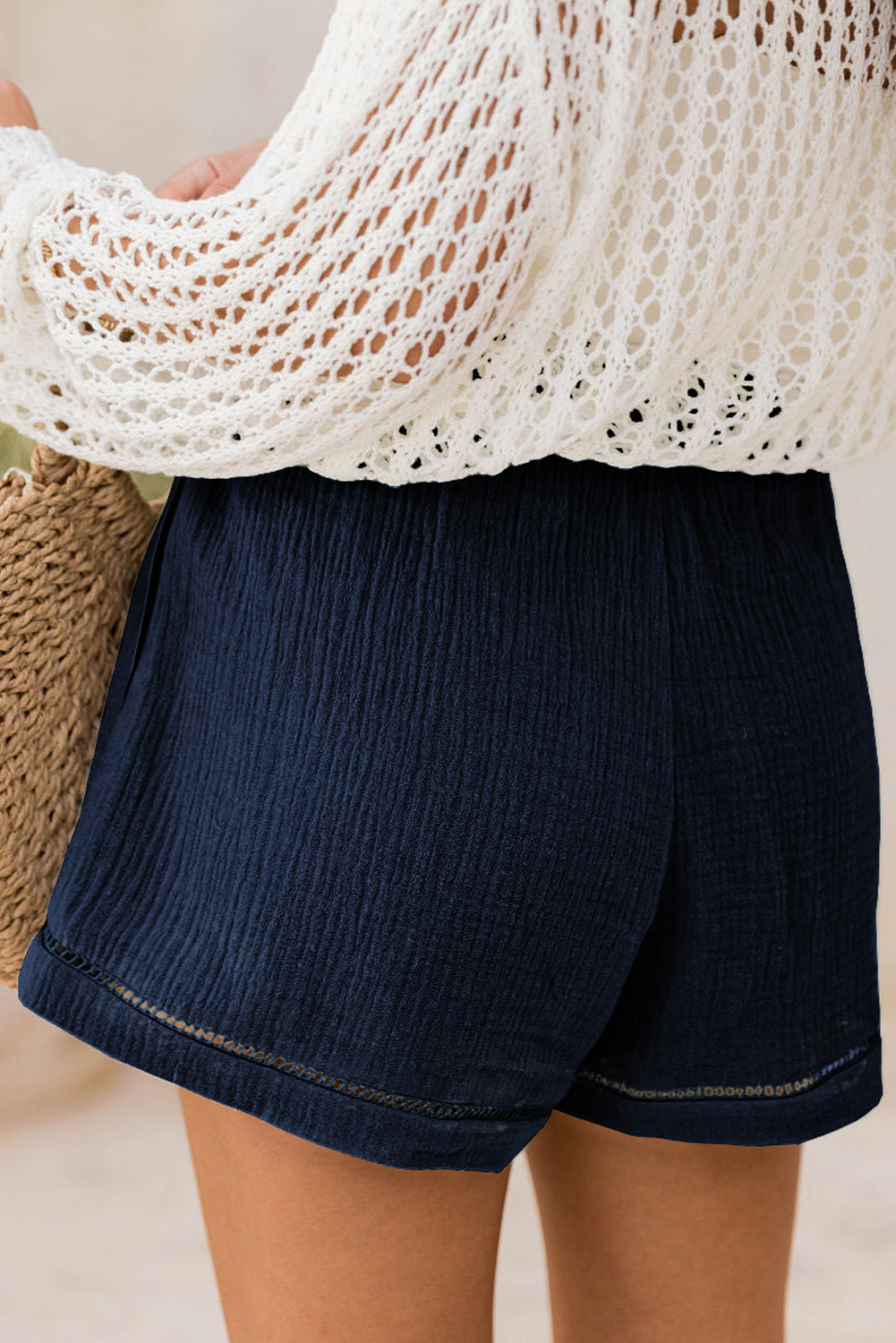 Cotton Gauze Paper-bag Shorts eAura