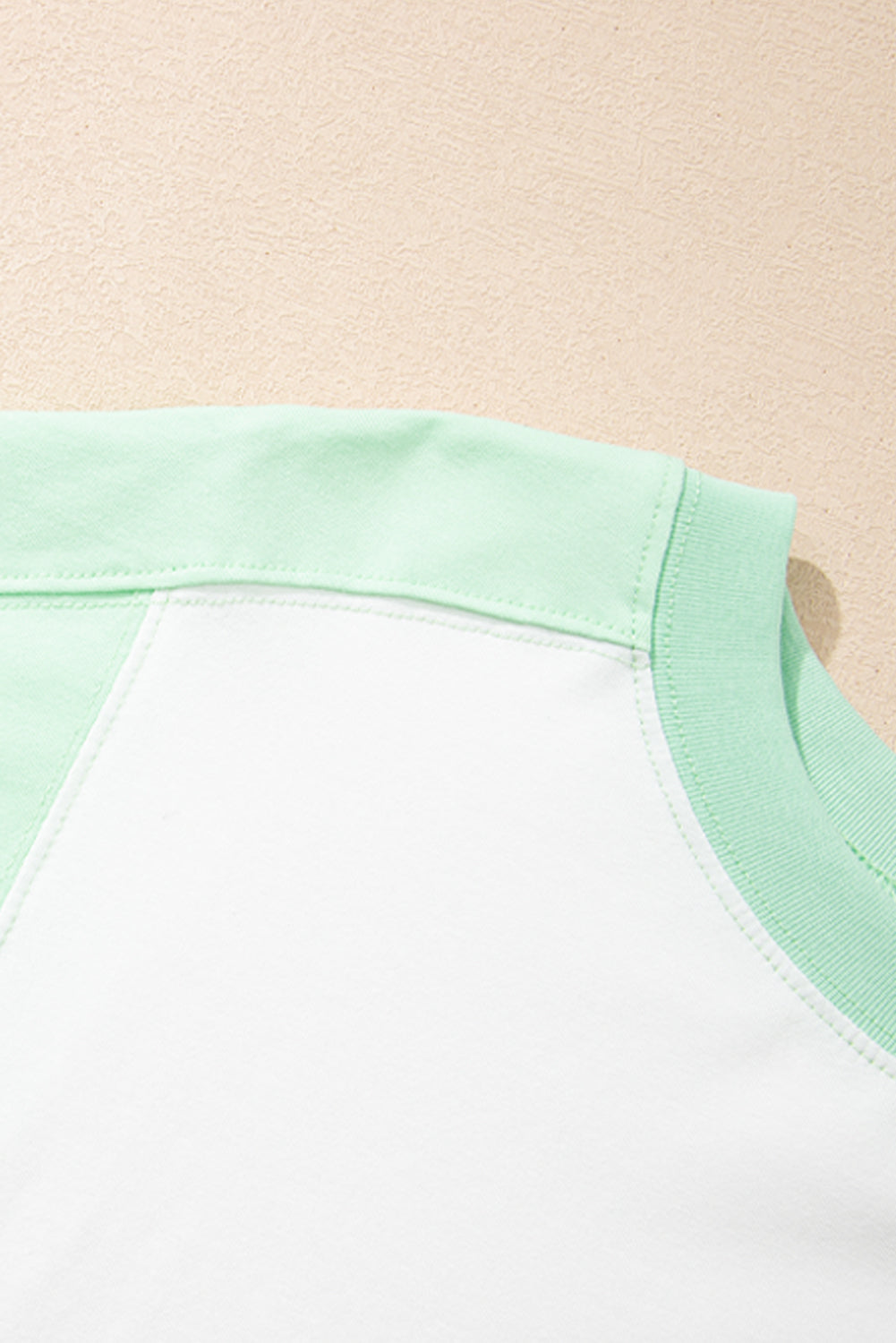 Colour Block Exposed Seam Crew Neck T-Shirt eAura