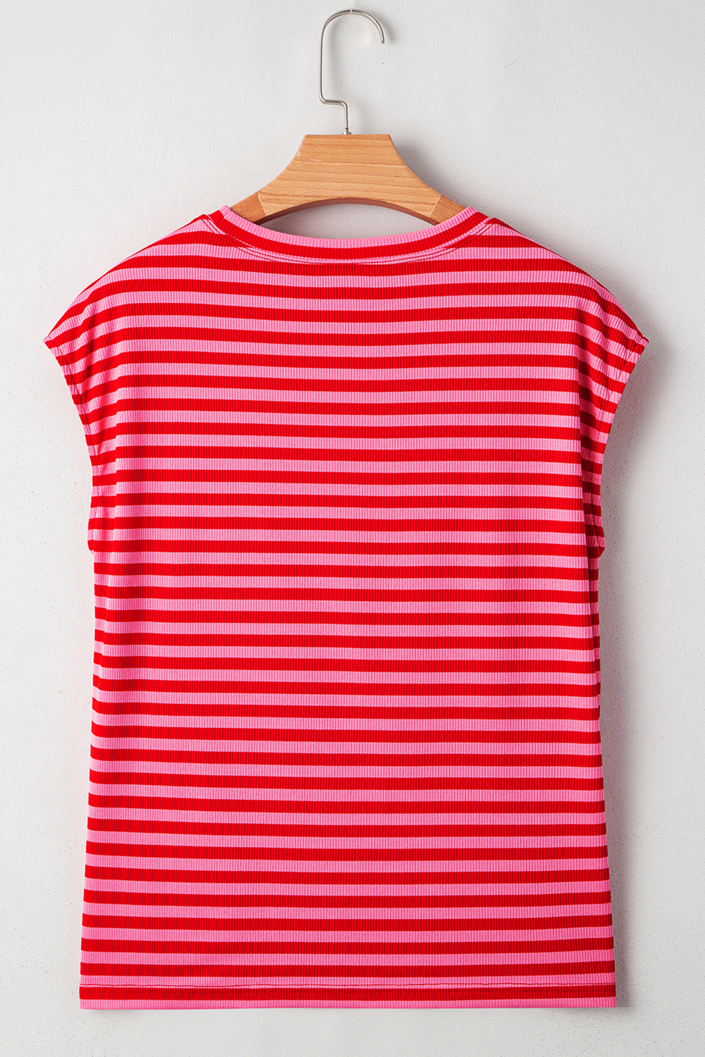 Red Stripe MAMA Graphic Cap Sleeve T Shirt eAura