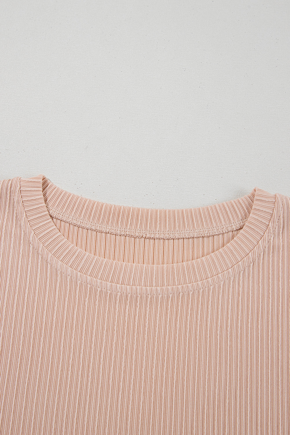 Jet Stream Textured Round Neck Short Sleeve Top eAura