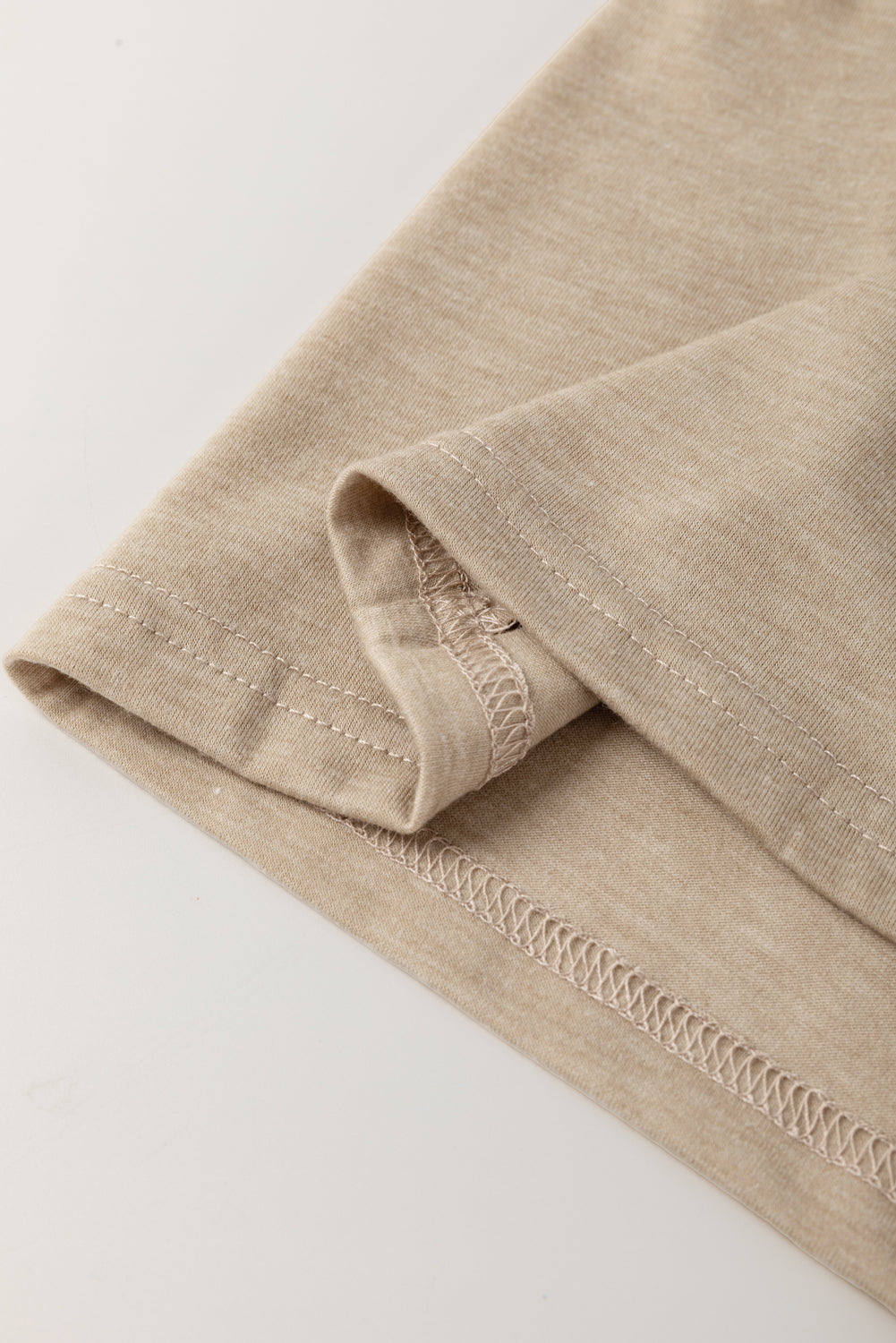 Parchment Solid Colour Ruched Puff Sleeve T Shirt eAura