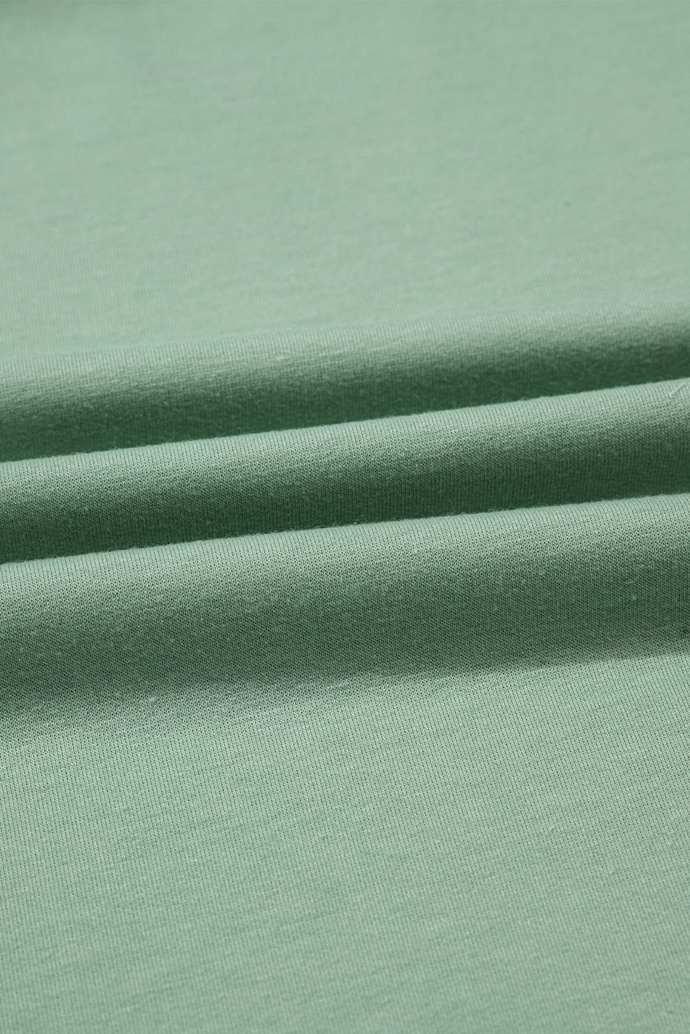 Green Half Sleeve Raw Seam High Low Side Split Top eAura