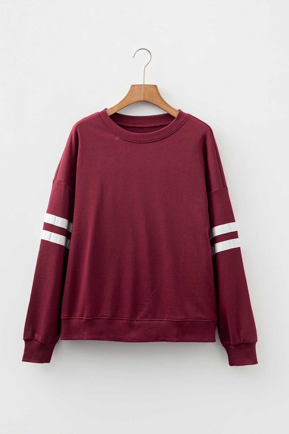 Striped Detail Drop Shoulder Oversized Sweatshirt eAura