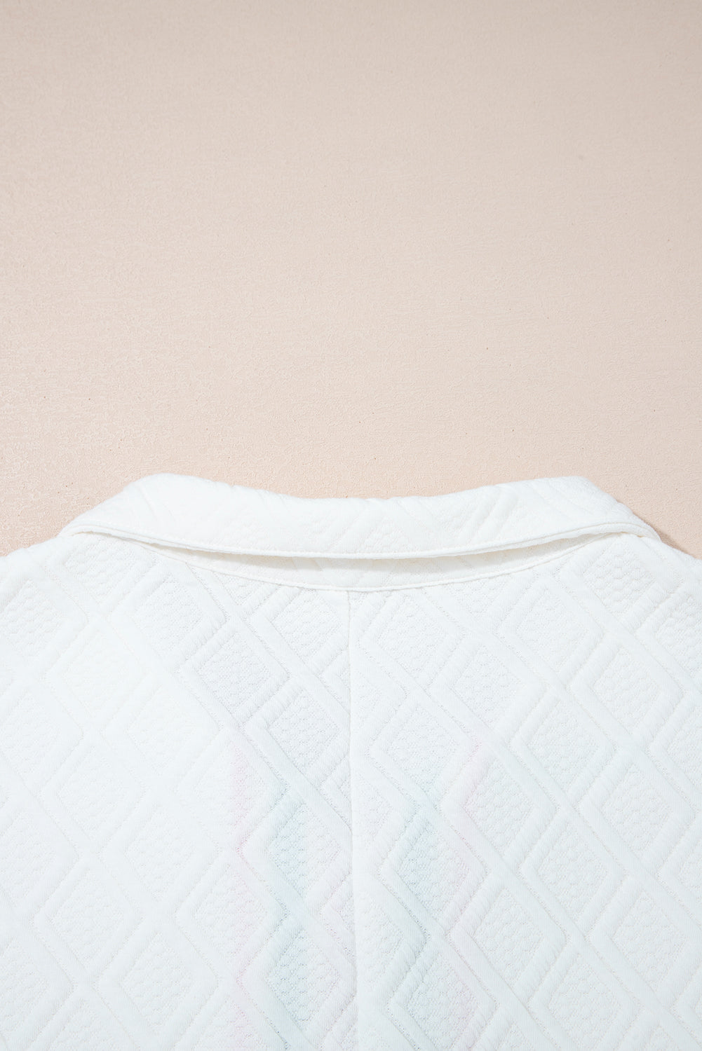 Contrast Striped Collar Patchwork Textured Half Sleeve Blouse eAura