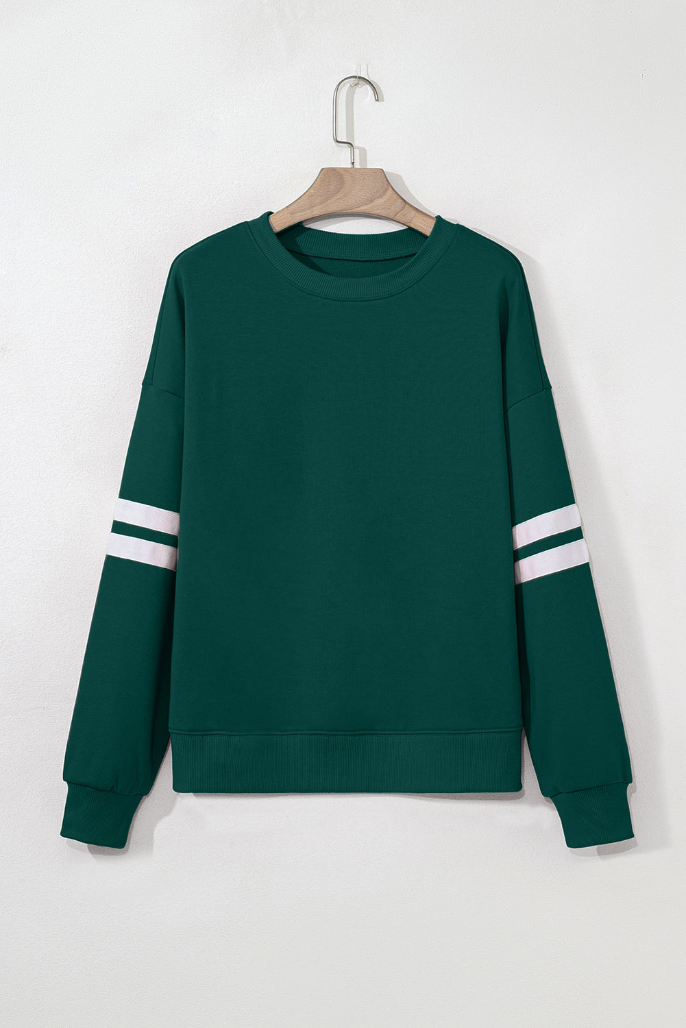 Striped Detail Drop Shoulder Oversized Sweatshirt eAura