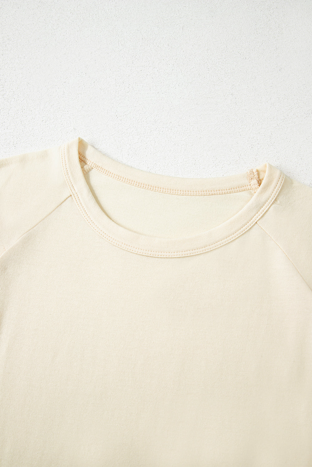White Colour Block Stitched Sleeve Loose T Shirt eAura