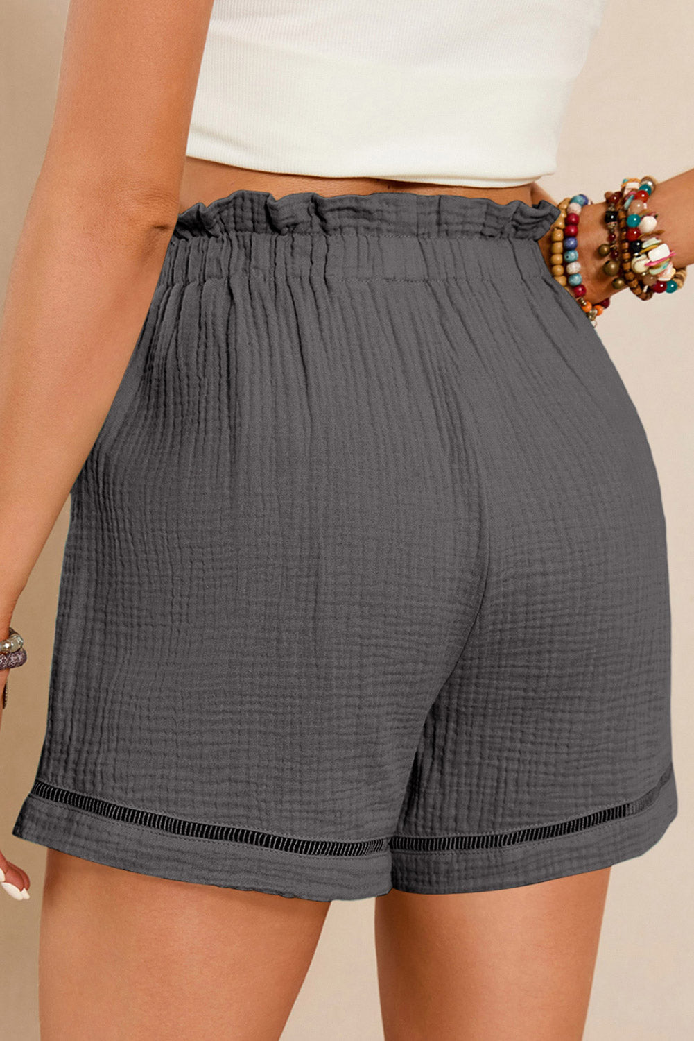Cotton Gauze Paper-bag Shorts eAura