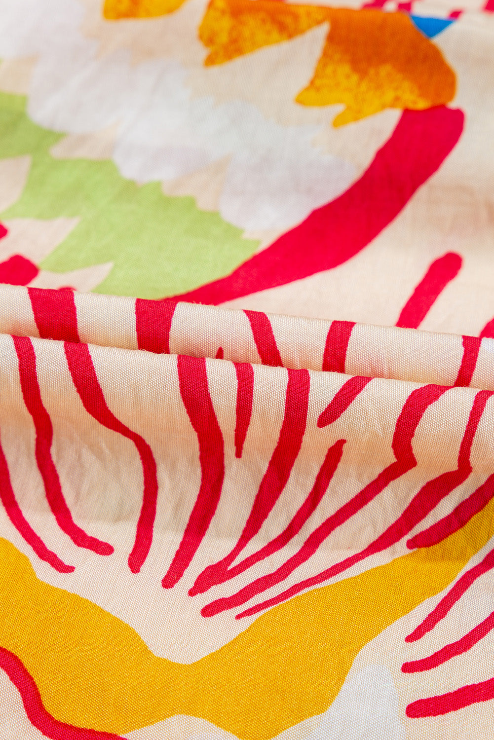 Orange Abstract Printed High Low Oversized Shirt eAura